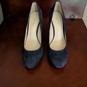 NINE WEST JAZZIN BLUE WEDGES